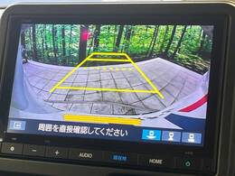 【バックカメラ】駐車時に後方がリアルタイム映像で確認できます。大型商業施設や立体駐車場での駐車時や、夜間のバック時に大活躍！運転スキルに関わらず、今や必須となった装備のひとつです！