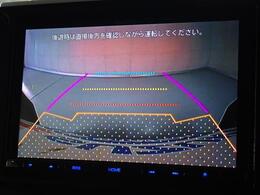 バックカメラを装備！サイドミラーだけでは見えにくい　車両真後ろの確認ができます。ガイドライン付きで　駐車をサポートします。