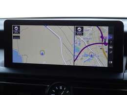 10.3インチワイドディスプレイ。メニューと地図を同時に表示することも可能で、ワイド画面のメリットを活かして必要な情報を把握することができます。