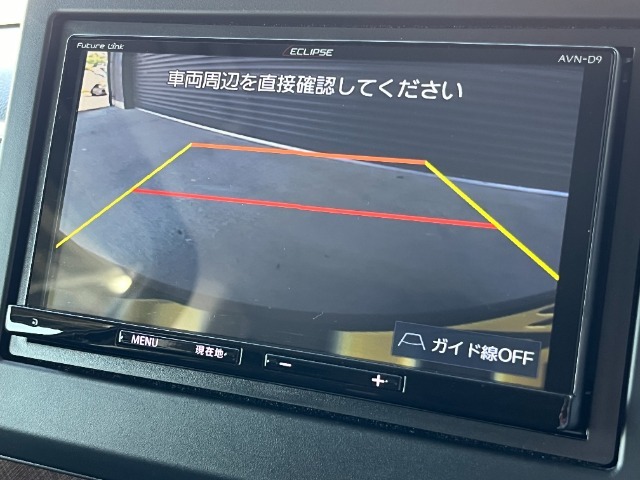 バックカメラも装備しております。車庫入れの苦手なお客様、もうご心配いりません。バックカメラがあれば、ぶつける心配無し？！重宝してくれると思いますよ＾＾