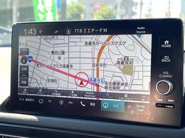 【9インチ　ホンダコネクトディスプレイ】視認性の高い大画面ディスプレイでナビの使用や、お持ちのスマートフォンと連携したbluetoothでの音楽再生が可能です♪