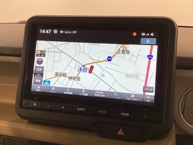 ギャザズナビ搭載です。知らない道も安心ですね！