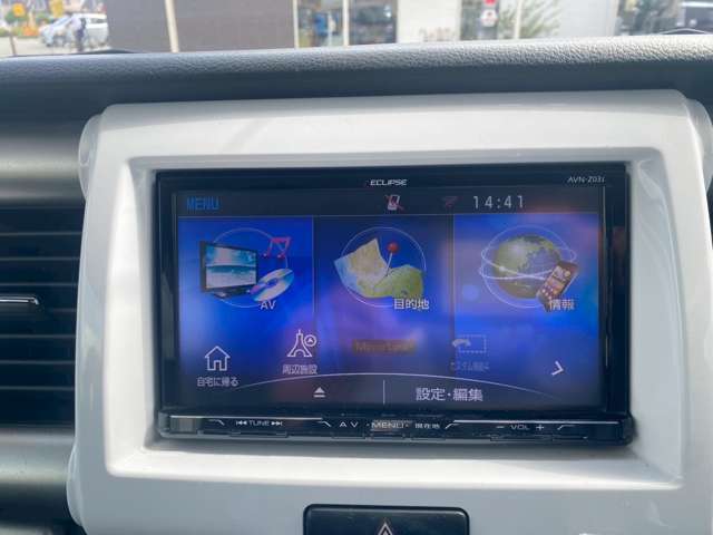 【ナビゲーション】メモリーナビ・ワンセグTV・CD/DVD再生・Bluetooth対応でスマホの音楽が車内で聞けます♪別途8，000円で、走行中にもTVが映るようになり、ナビの操作も出来ますヨ♪