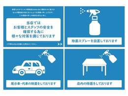 感染対策実施中です。商談は事前にご連絡いただければスムーズです。一組つづ対応致します。