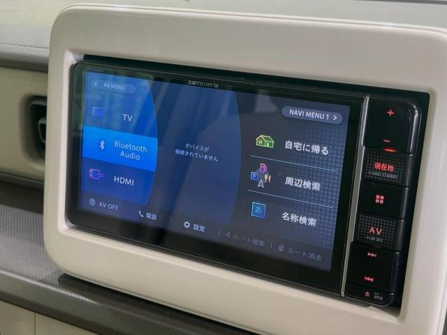 【ナビゲーション】目的地までしっかり案内してくれる使いやすいナビ。Bluetooth接続すればお持ちのスマホやMP3プレイヤーの音楽を再生可能！毎日の運転がさらに楽しくなります！！