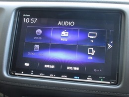 8インチ画面ギャザズメモリーナビ（VXM-187VFEi）◆AM、FM、CD、DVD再生、Bluetooth、音楽録音再生、フルセグTVがご使用いただけます。