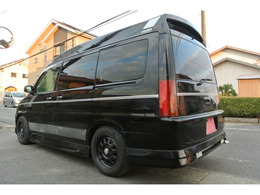 (新車時ディーラー系架装FRPハイルーフ＆内装イルミ等・F・S・Rエアロ・社外Fグリル・ローダウン・サイド等シルバーデカール・デイトナ16インチホイール・カスタムテールランプ