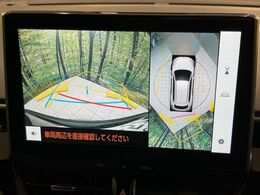 【パノラミックビューモニター】専用のカメラにより、上から見下ろしたような視点で360度クルマの周囲を確認することができます☆縦列駐車や幅寄せ時に活躍してくれます♪
