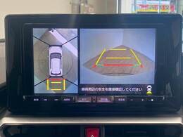 【パノラミックビューモニター】専用のカメラにより、上から見下ろしたような視点で360度クルマの周囲を確認することができます☆死角部分も確認しやすく、狭い場所での切り返しや駐車もスムーズに行えます。