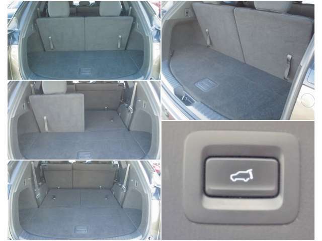 バックドアの開閉に力はいりません、電動リアゲート搭載。また積載量も家族旅行には十分な搭載量です☆彡