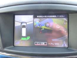 アラウンドビューモニターです。駐車中のクルマを空から見下ろしているかのような映像で表示し。駐車をアシストしてくれます。