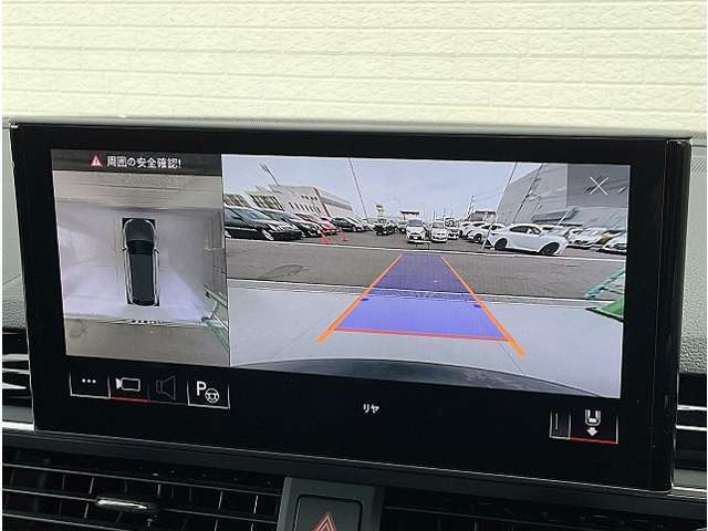 ■苦手な人が多い駐車場での車庫入れや狭い道でも大丈夫です/クルマの前後左右にカメラを設置してモニターで表示してくれるため、運転席から見えにくい場所を映し出してドライブをサポートします！