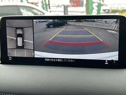 【360°ビュー・モニター】まるでクルマを真上から見下ろしたかのような視点で駐車をサポートします！クルマの斜め後ろや真横など、前後左右の4つのカメラの映像が合成されて、モニターに映し出されます。