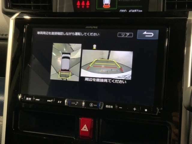 全方位モニターがついています！　車の周囲を360°安全確認できるので、普段の駐車はもちろんの事、縦列駐車や幅寄せの際にも活躍してくれますよ。