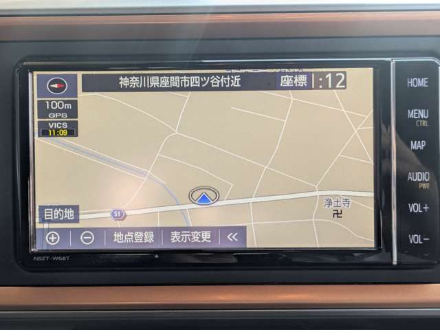 カーナビが付いているので遠方のお出かけも安心です(^_-)-☆