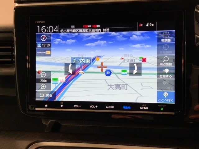 ギャザズナビ搭載です。知らない道も安心ですね！