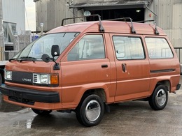 1989年式トヨタライトエースバン！希少両側スライド・ハイルーフ昭和の商用車ですがまだまだ現役！エアコン装備車で冷風ガンガン出てます！原動機5K　全長399幅165高さ195お洒落で可愛いバンですよ！
