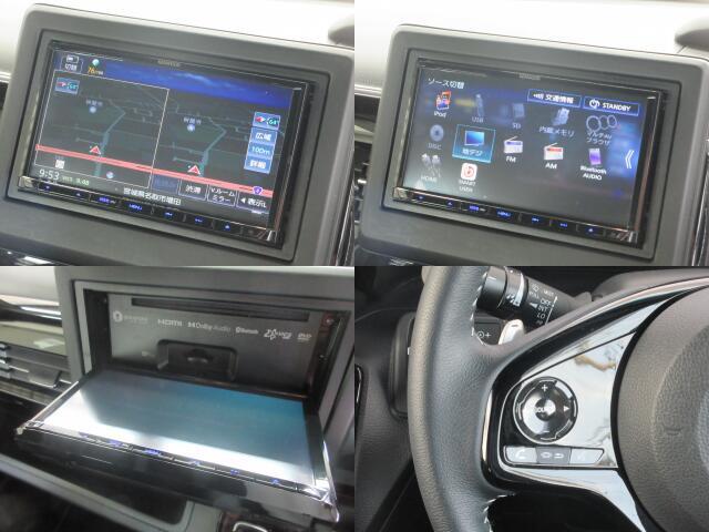 現在では必需品のナビが装備されています。オーディオはAM・FMラジオ・CD・DVD・Bluetooth・SDカード・AUX・フルセグTVが使えます。快適ドライブの強い味方です！