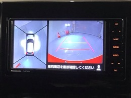 全方位モニターがついています！　車の周囲を360°安全確認できるので、普段の駐車はもちろんの事、縦列駐車や幅寄せの際にも活躍してくれますよ。