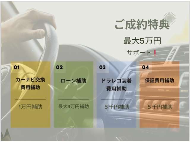 人気車や低価格車はすぐになくなる可能性があります。