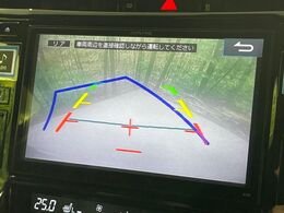 【バックカメラ】駐車時に後方がリアルタイム映像で確認できます。大型商業施設や立体駐車場での駐車時や、夜間のバック時に大活躍！運転スキルに関わらず、今や必須となった装備のひとつです！