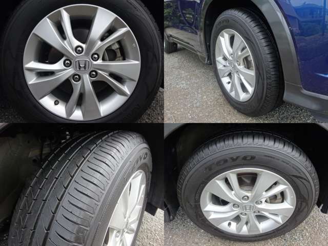 やっぱりアルミホイールは、足元が決まっていいですね！タイヤの溝もまだ充分にありますので、購入後も安心して乗れます。