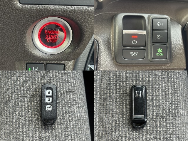 ☆ECONモード☆車全体を低燃費モードに自動制御☆ホンダスマートキー☆ポケットやバックに携帯していればボタン一つで施錠＆解除☆