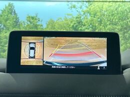 【360°ビューモニター】専用のカメラにより、上から見下ろしたような視点で360度クルマの周囲を確認することができます☆死角部分も確認しやすく、狭い場所での切り返しや駐車もスムーズに行えます。