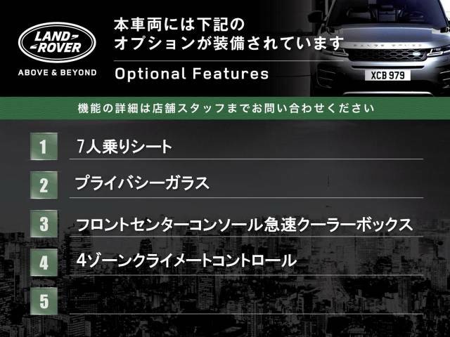 こちらの車両には表記のメーカーオプションが装備・装着されております。