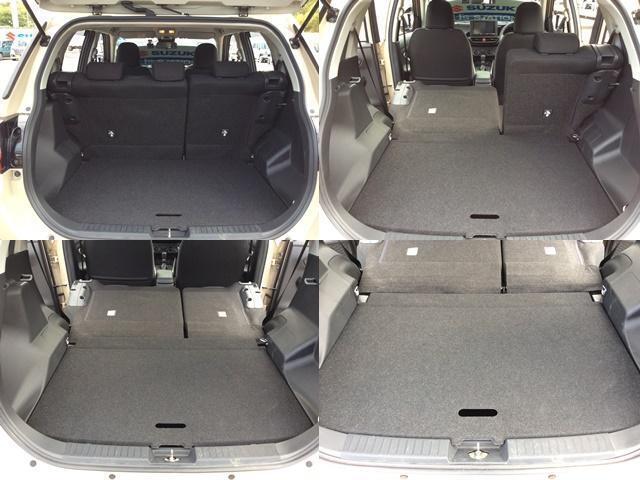 トランクルーム：リアシートのアレンジで荷室の広さも様々に！