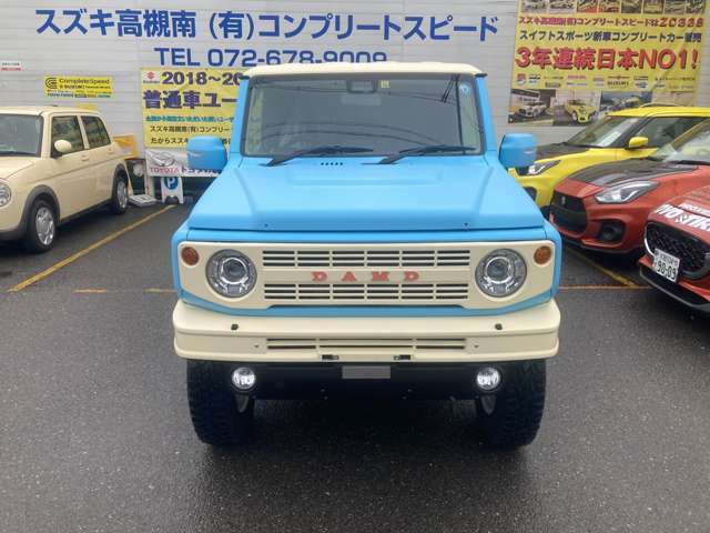 ダムドデモカー仕様ラプターペイント改造多数お金かかっています新車からお好みのカスタムコンプリートカー製作可能各有名ジムニーパーツメーカからパーツチョイス可能です