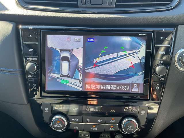 【アラウンドビューモニター】空から見下ろしているような視点で周囲を確認できます。スムースな駐車をサポートします♪