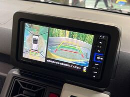 【パノラマモニター】専用のカメラにより、上から見下ろしたような視点で360度クルマの周囲を確認することができます☆死角部分も確認しやすく、狭い場所での切り返しや駐車もスムーズに行えます。