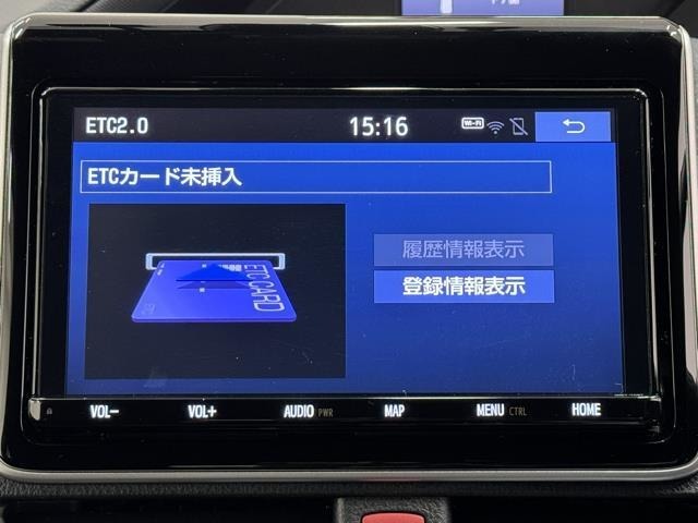 ナビ画面に連動したETCが付いてるので過去に利用した利用料金も一目で分かっちゃいます。　ETCの抜き忘れ、挿し忘れも警告してくれるので防犯、事故対策に安心ですね。