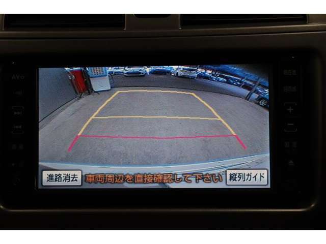 後方の死角を軽減し、狭い場所での切替しや駐車もしやすくなるバックモニターを装備しています。
