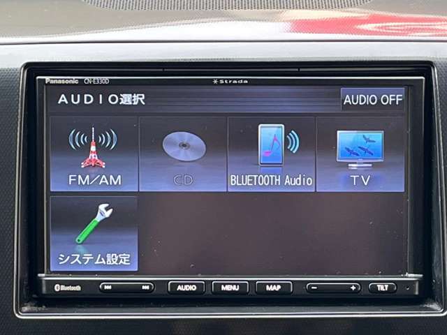 パナソニックストラーダナビ！BluetoothオーディオやフルセグTV視聴も可能です！