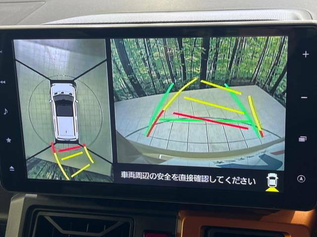 【パノラマモニター】専用のカメラにより、上から見下ろしたような視点で360度クルマの周囲を確認することができます☆縦列駐車や幅寄せ時に活躍してくれます♪