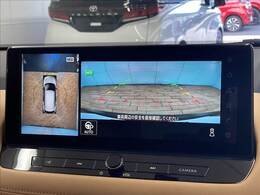 【アラウンドビューモニター】を装備しております。全周囲カメラで危険察知。狭い駐車場でも安心して駐車できますね。