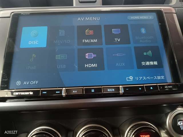カロッツェリアメモリーナビTV/DVDビデオ/Bluetooth