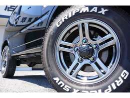 ★【純正16インチアルミホイール】【GRIPMAXホワイトレター】【タイヤサイズ：185/85R16】★
