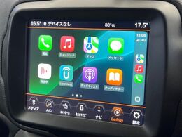 ●Apple　Car　Play：スマホとの有線接続で、ナビ・オーディオ再生などスマホのアプリ機能が画面でも使える便利機能です！