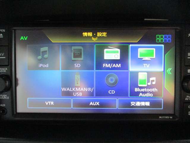 ■フルセグTV/CD/AM/FM/BluetoothAudio/SD/AUX。