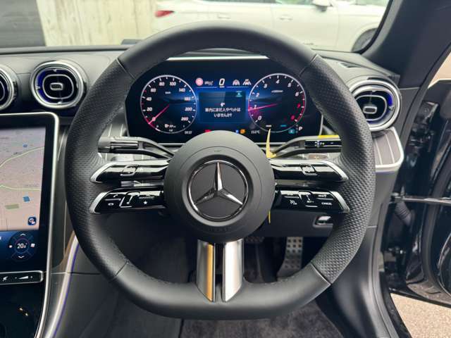 本革巻スポーツステアリング