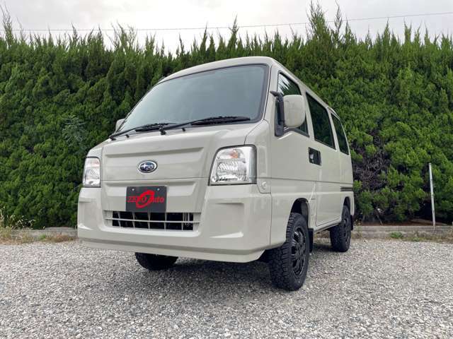 H24年式最終型サンバーリフトアップ仕様、4WD5速！全塗装車！新品タイヤ、ホイール付き！