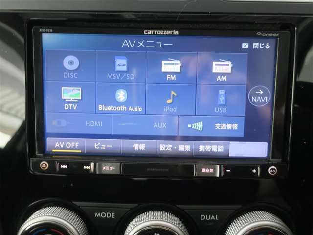 AM/FMラジオ　CD/DVD再生　フルセグTV　メディアプレイヤー接続　Bluetoothオーディオ