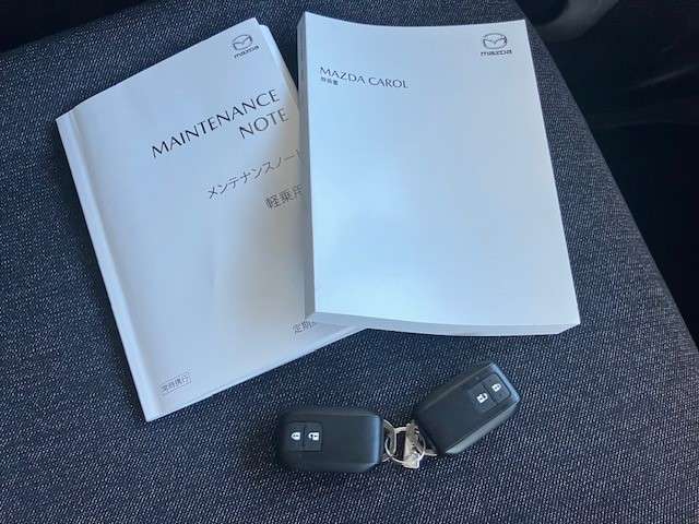 取り扱い説明書にメンテナンスノートも勿論残っております。取り扱い説明書はマツダのホームページでもご覧頂けますが、やはり、手元に置いておきたいものですよね！