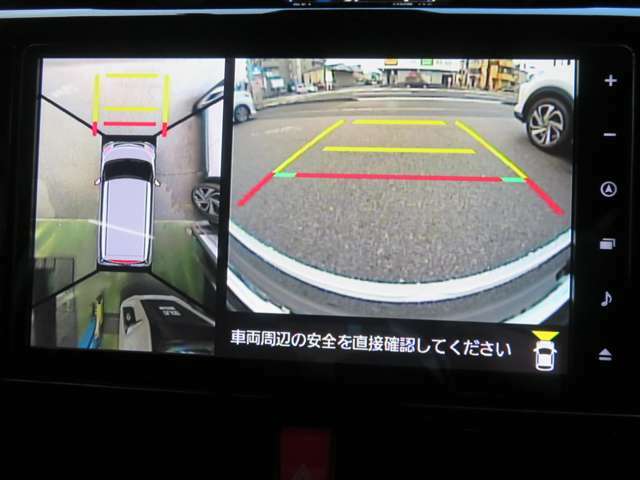 ☆パノラマビューモニター、☆フロント、サイド、バックにカメラ付いてクルマ全体が見えます、車庫入ら～くら～く周りも安全確認しって～快適ドライブをお約束します