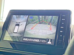 【アラウンドビューモニター】専用のカメラにより、上から見下ろしたような視点で360度クルマの周囲を確認することができます☆死角部分も確認しやすく、狭い場所での切り返しや駐車もスムーズに行えます。