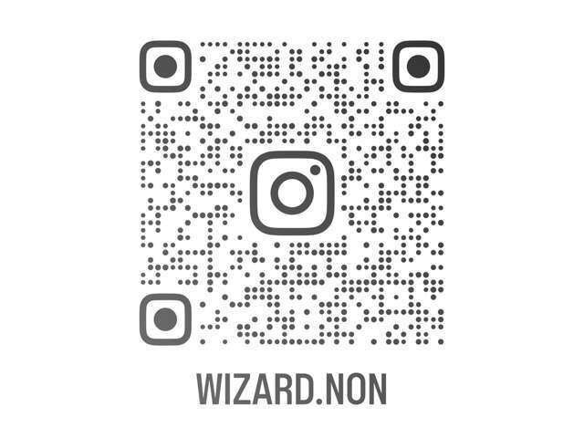 INSTAGRAM：「WIZARD.NON」でご検索ください！お車以外にもお店の雰囲気などもご覧いただけます☆　この画面をスクリーンショットで撮っていただき、スクショしたQRを長押しでINSTAGRAMに飛ぶこともできます！(^^)！