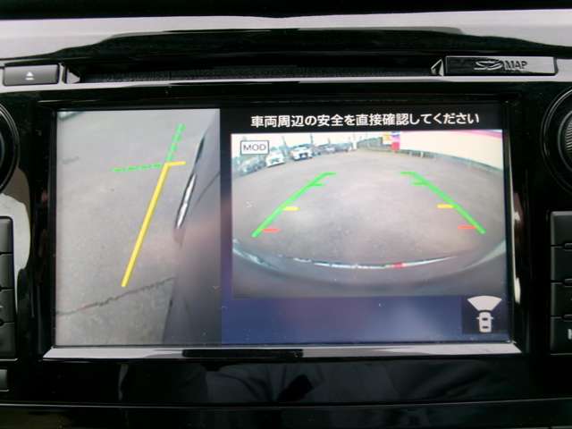 フロント、サイドブラインドビューで縁石など気になる場所も確認できます。